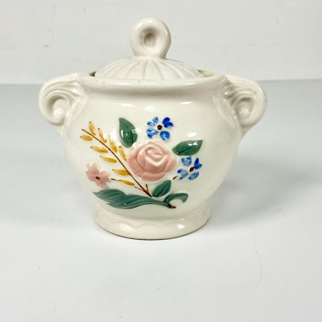 Vintage Home is pleased to present this Porcelier Manufacturing Co. Vitreous porcelain Covered Sugar Bowl. This is the...