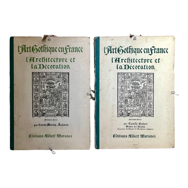 1918 French Gothic Architectural Photographs-Double Volume For Sale