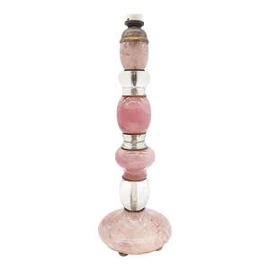 1920's Art Deco Rose Quartz/ Rock Crystal Heavy Specimen Table Lamp by e.f. Caldwell