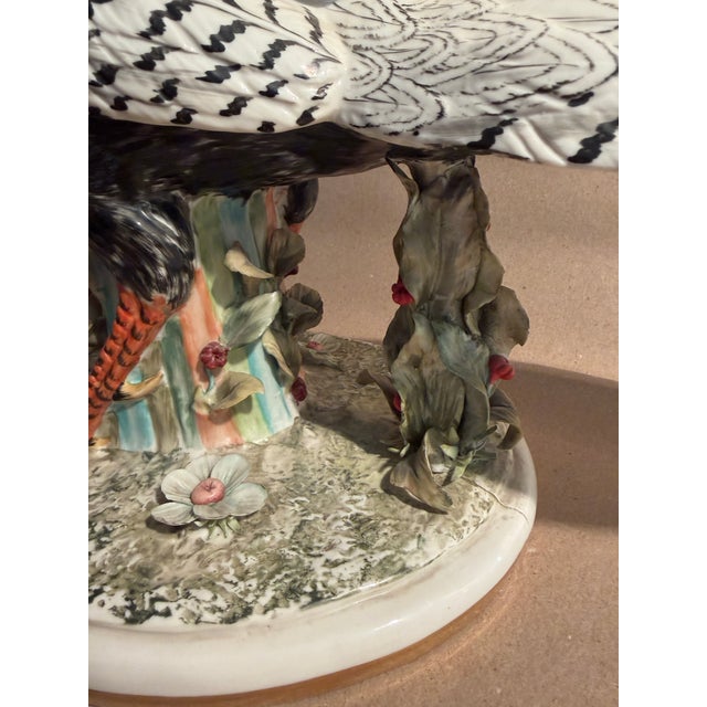 Fine Mottahadeh Large Porcelain Model of Silver Feathered Pheasant Hen For Sale - Image 12 of 12