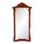 Red Chinoiserie Mirror With Painted Pagoda Crest For Sale
