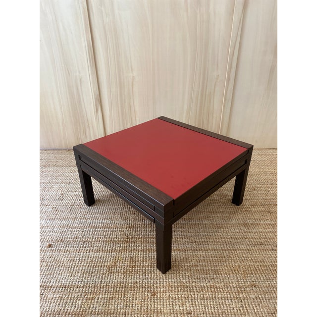 Red Hexa Coffee Table by Vuarnesson for Bellato, France, 1980s For Sale - Image 8 of 9