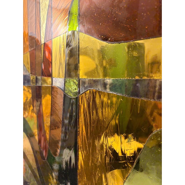 Stained Glass Panel by Pierre Majerus, 1989 For Sale - Image 4 of 6