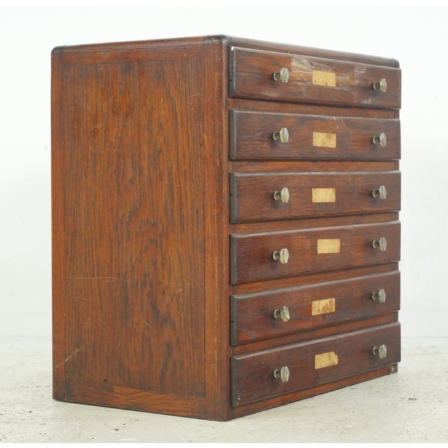 Industrial Vintage European Shop Counter Display Storage Cabinet For Sale - Image 3 of 10