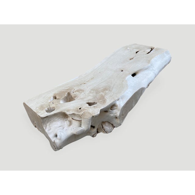 Andrianna Shamaris St. Barts Organic Teak Wood Coffee Table or Bench For Sale - Image 14 of 18