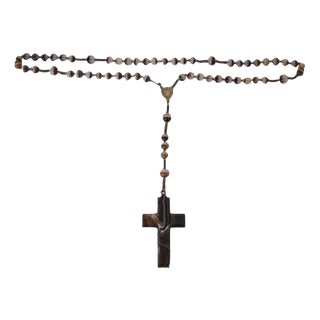 Rosary with Agate Cross and Beads For Sale