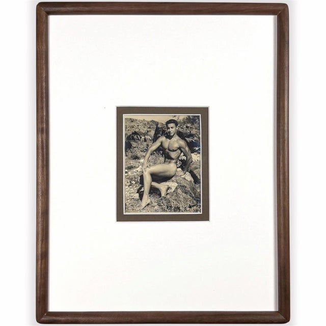 Figurative 1951 Bruce of Los Angeles Original Vintage Male Physique Photographs | Framed Pair, Queer Visual Culture For Sale - Image 3 of 9