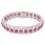 Boho Chic 18kt Solid White Gold 8.5 Ctw Diamond and 21 Ctw Intense Red Ruby Tennis Bracelet For Sale - Image 3 of 7