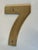 Vintage number seven, 5” brass house number