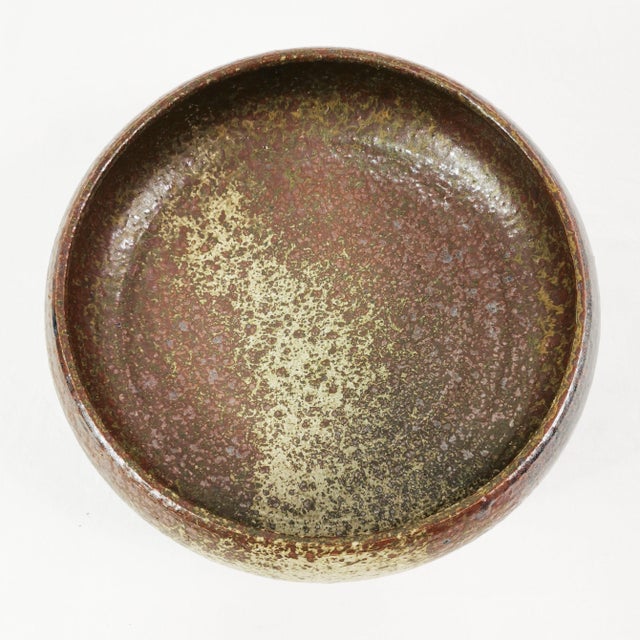 Goldenrod Large Mid-Century Modern Ceramic Bowl from Tromborg, Denmark, 1960s For Sale - Image 8 of 12