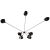 Mid-Century Modern Black Seven Fixed Arms Spider Wall Ceiling Lamp from Serge Mouille For Sale
