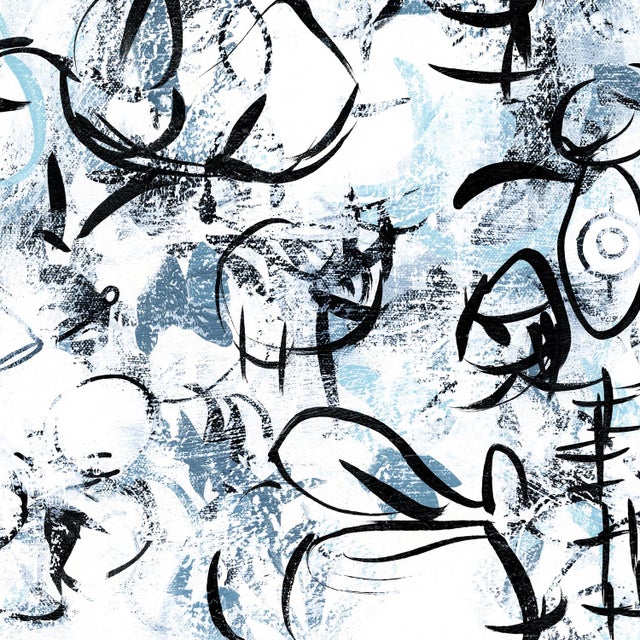 Belonging No.23 - Vertical Textured Abstract Painting on Canvas, Black and White Contemporary Wall Art For Sale - Image 4 of 7
