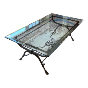 Contemporary Table With Beveled Glass