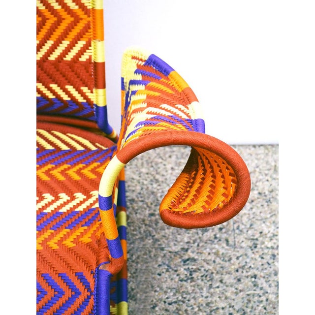 Afrika Throne in Metal and Woven Polyethylene, 2000s For Sale - Image 11 of 15