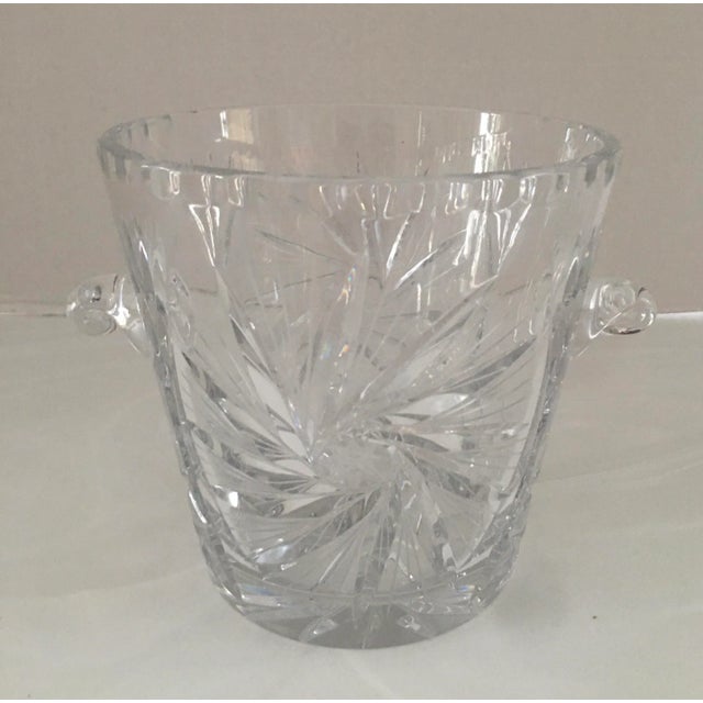 Vintage Cut Crystal Ice Bucket For Sale - Image 9 of 9