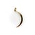 1950s 14k Gold Mid-Century Modern Pearl Crescent Moon Pendant For Sale In Los Angeles - Image 6 of 9
