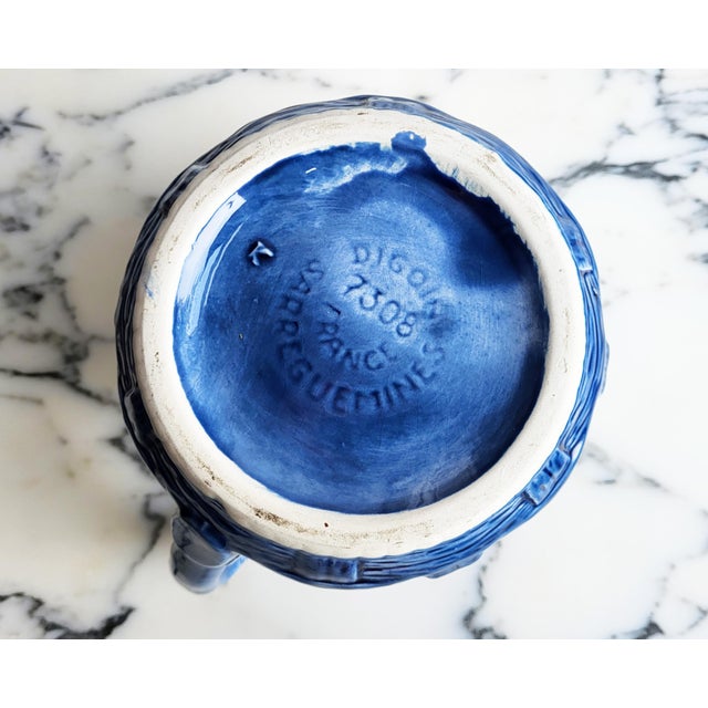 Glazed Ceramic Pitcher from Sarreguemines, 1960s For Sale - Image 6 of 10