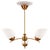 Mid-Century Swedish Brass and Copper Chandelier with Opaline Glass, 1950s For Sale - Image 9 of 9