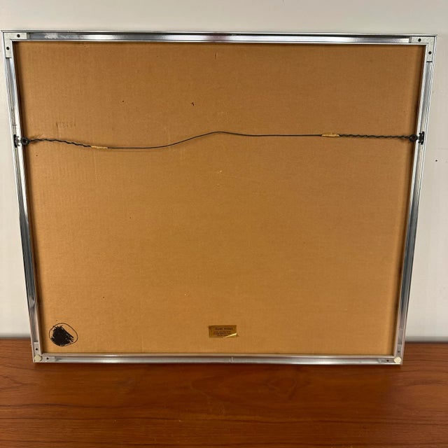 Framed Abstract Blue Landscape Lithograph Signed For Sale - Image 11 of 12