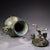 Chinese Archaistic Bronze Vase With Bird Finial & Calligraphy For Sale - Image 3 of 10