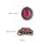 Designer 14.6 Ct Oval Ruby, Emerald & Diamond Ornate Medallion Brooch Pendant For Sale - Image 12 of 14