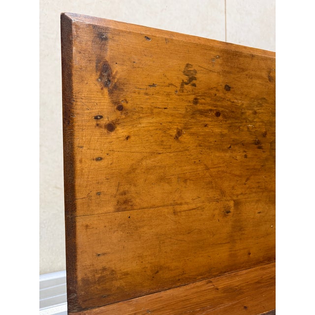 Antique Pine Wash Stand / Desk With Drawer and Lip From England For Sale - Image 15 of 18