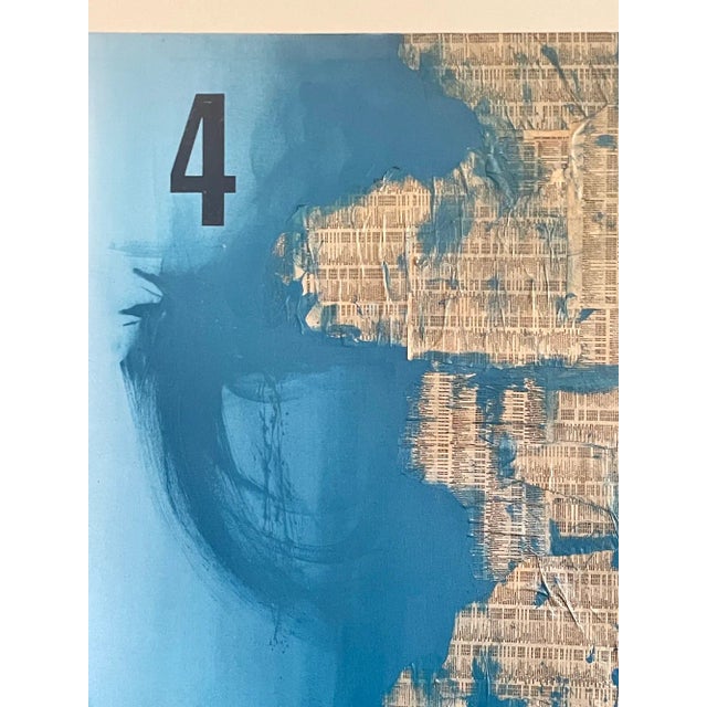 Vintage Large Signed "The 8 Hour Shift" Abstract Painting For Sale - Image 4 of 9