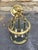 Mid 20th Century Mid 20th Century Italian Mid-Century Brass & Glass Lantern Chandelier, 4-Light For Sale - Image 5 of 5