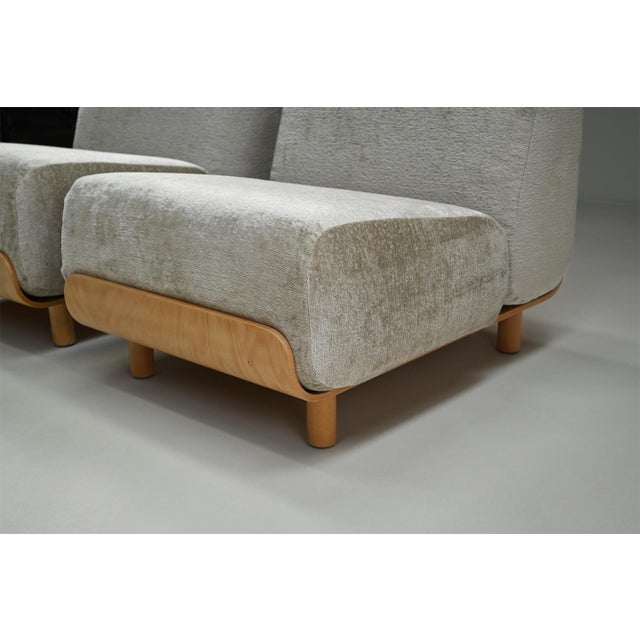 Wood Plywood Lounge Chairs, the Netherlands, 1970s, Set of 2 For Sale - Image 7 of 9