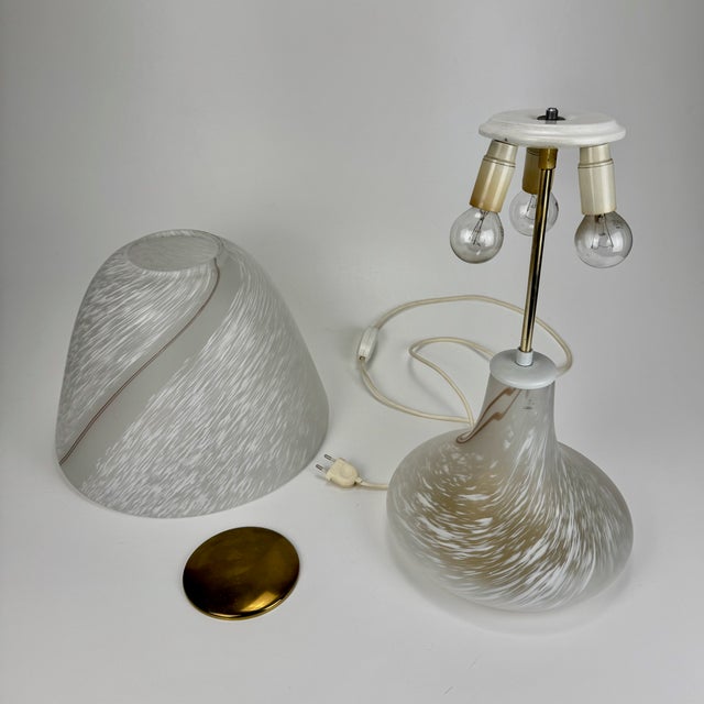 Large Vetri Murano Mushroom Table Lamp, 1980s For Sale - Image 6 of 7