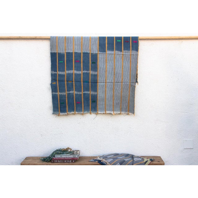 Vintage Baoule African "Katiola Mist" Ikat Throw For Sale In Los Angeles - Image 6 of 6
