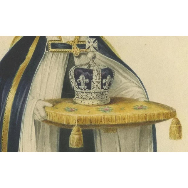Sir George Naylor, Dean of Westminster Bringing the Crown Coronation of George IV, 1824, Engraving on Paper For Sale - Image 5 of 10
