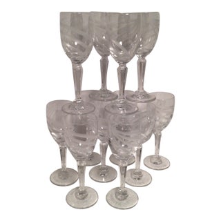 Godiva Cordials Etched Crystal Glasses - Set of 12 For Sale