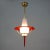 Italian Red Lantern in Milk Glass & Brass, 1950s For Sale - Image 13 of 17