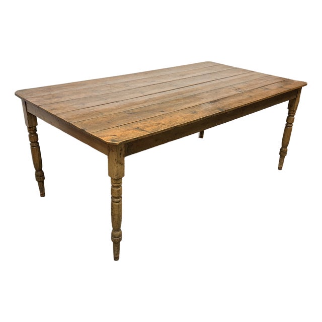 Antique Rustic French Provincial Oak Wood Dining Table For Sale