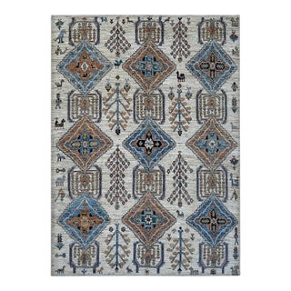 Ivory Tribal Qashqai Carpet 8x10 For Sale