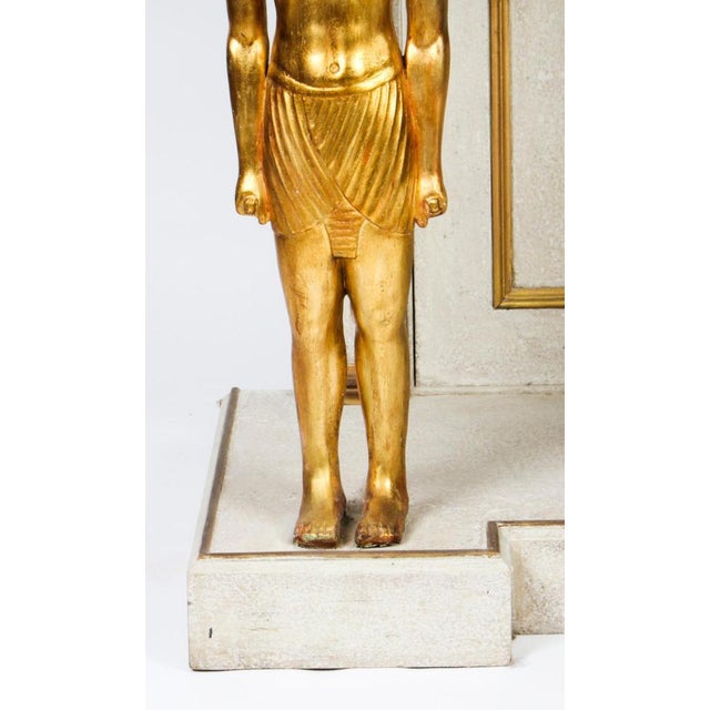 Stone French Empire Style Painted Console Table, Mid-20th-Century For Sale - Image 7 of 18