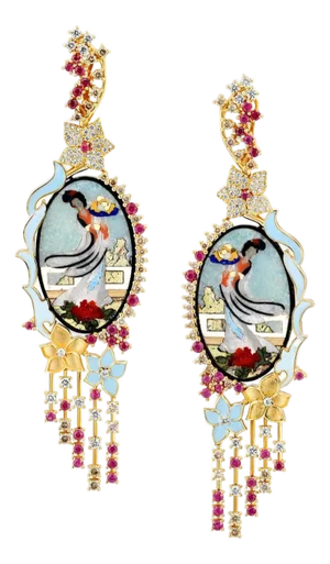 Exquisite and Bold Mosaic Dancer Earrings