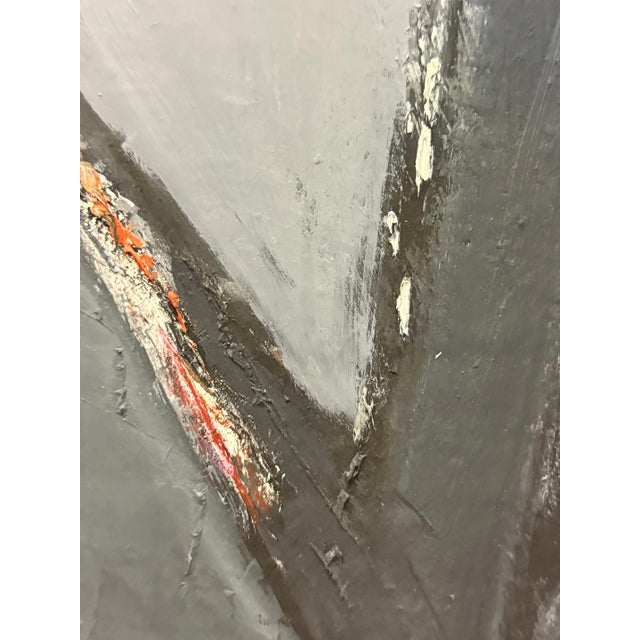 Black Mid-Century Modern Abstract Painting by Katherine Langley For Sale - Image 8 of 11