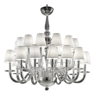Transparent Murano Glass Chandelier by Simoeng for Simoeng For Sale