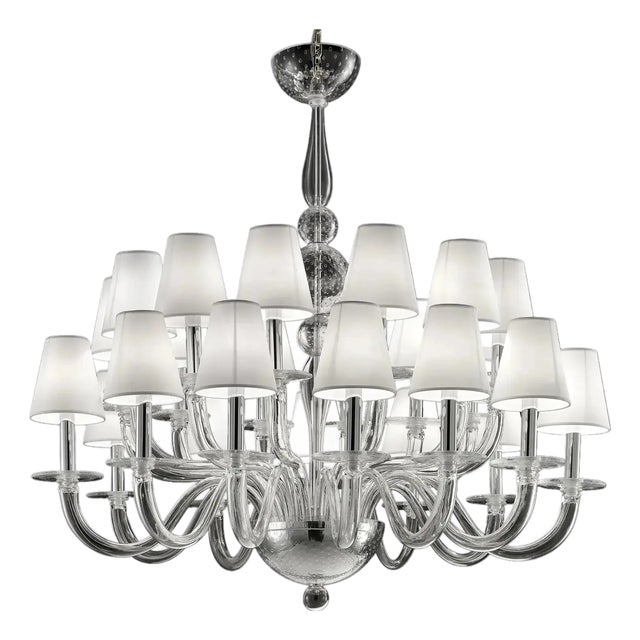 Transparent Murano Glass Chandelier by Simoeng for Simoeng For Sale