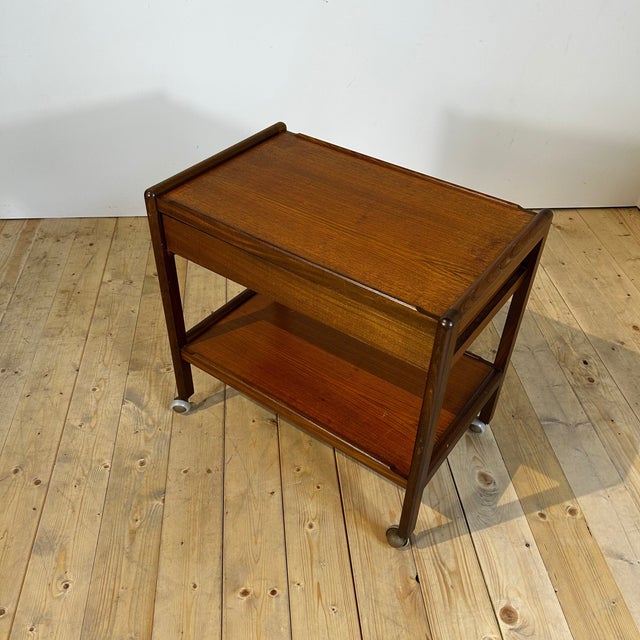 Danish Teak Bar Cart, 1960s For Sale - Image 4 of 9