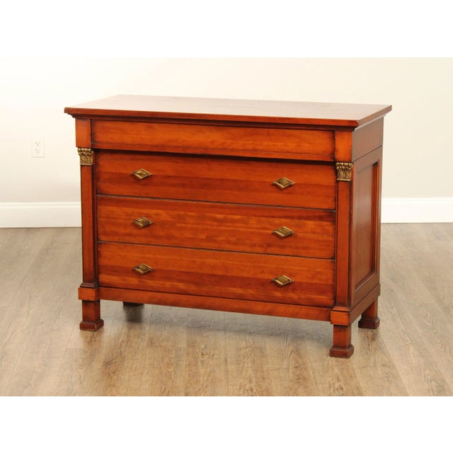 Annibale Colombo French Empire Style Cherry Chest Of Drawers For Sale - Image 11 of 12