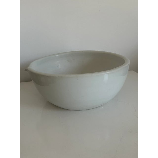 1930s 1930s Large Vintage Stoneware Spouted Bowl With 15 Vintage Softballs For Sale - Image 5 of 10