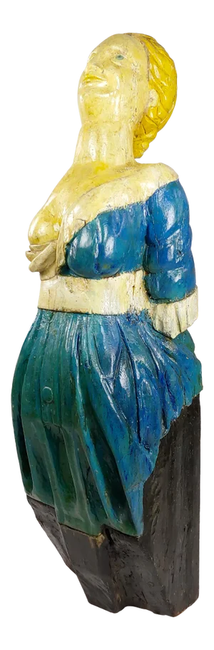 19th Century American Carved Wood & Poly Chromed Ship's Female Figurehead