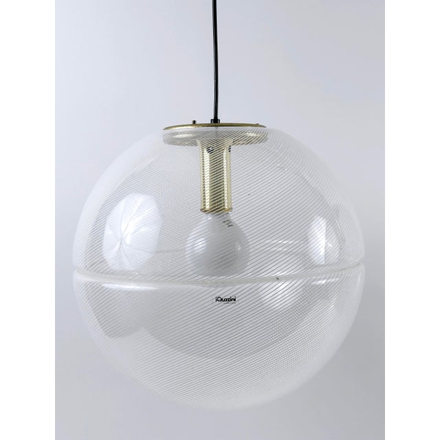 Gold Mid-Century Modern Sfera Pendant Lamps from Guzzini, Italy, 1970s For Sale - Image 8 of 18
