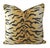 French Provincial Beautiful Designer Bangle Tiger Stripe Velvet Feather/Down Pillow For Sale - Image 3 of 7