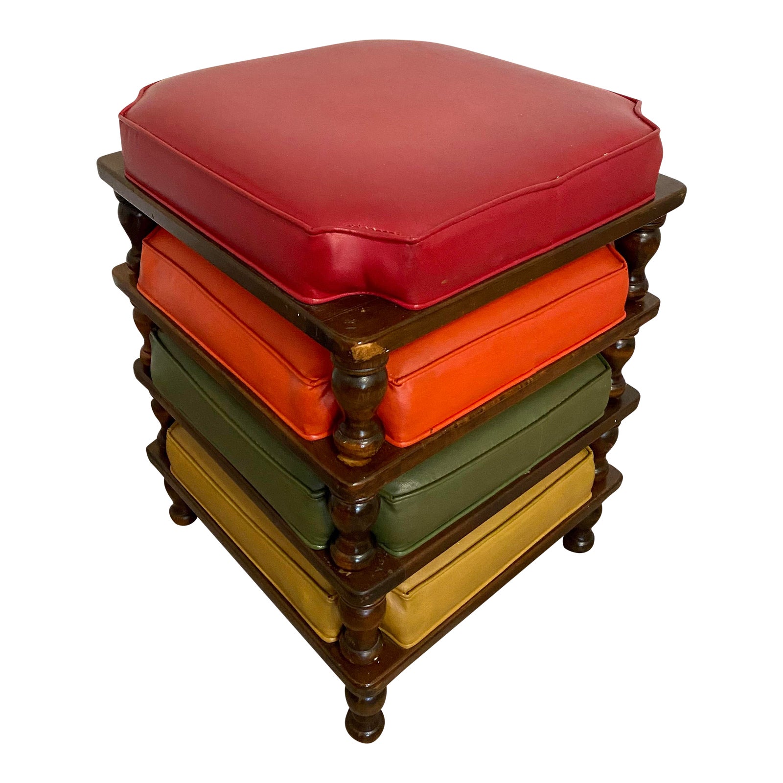 Vintage Ethan Allen Stacking Footstools Set of 4 Chairish