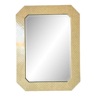 Vintage Enrique Garcel Tessellated Bone Wall Mirror For Sale