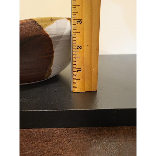 Studio Pottery Centerpiece Bowl Drip Glaze Speckle For Sale In San Francisco - Image 6 of 9